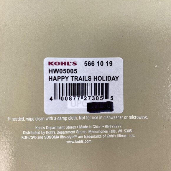 Sonoma Life+Style Happy Trails Holiday Set Of 4 Coasters Snowman Cowboy 4.25" - Picture 10 of 10